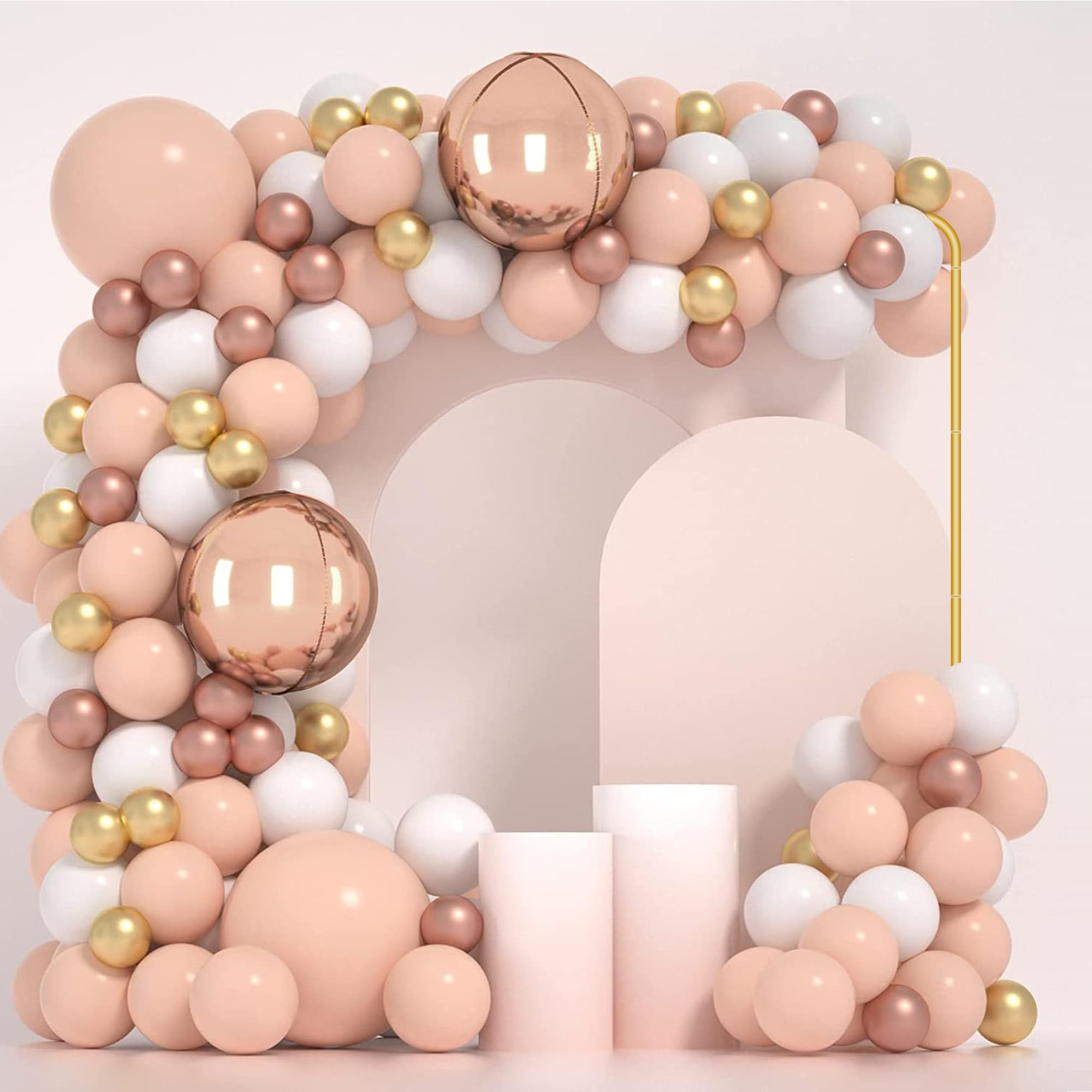 Mercijzyasang gold balloon arch frame adds a festive focal point for celebrations.