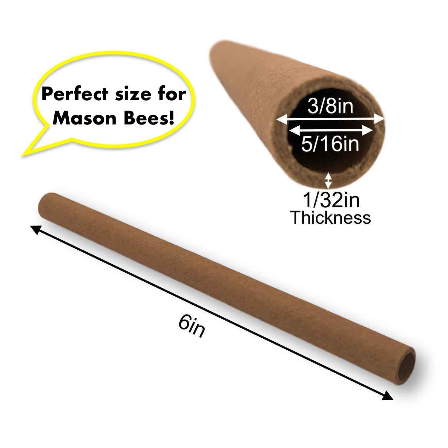 Merhoff & Larkin mason bee tubes inner diameter 5-16in ensures proper bee lodging.