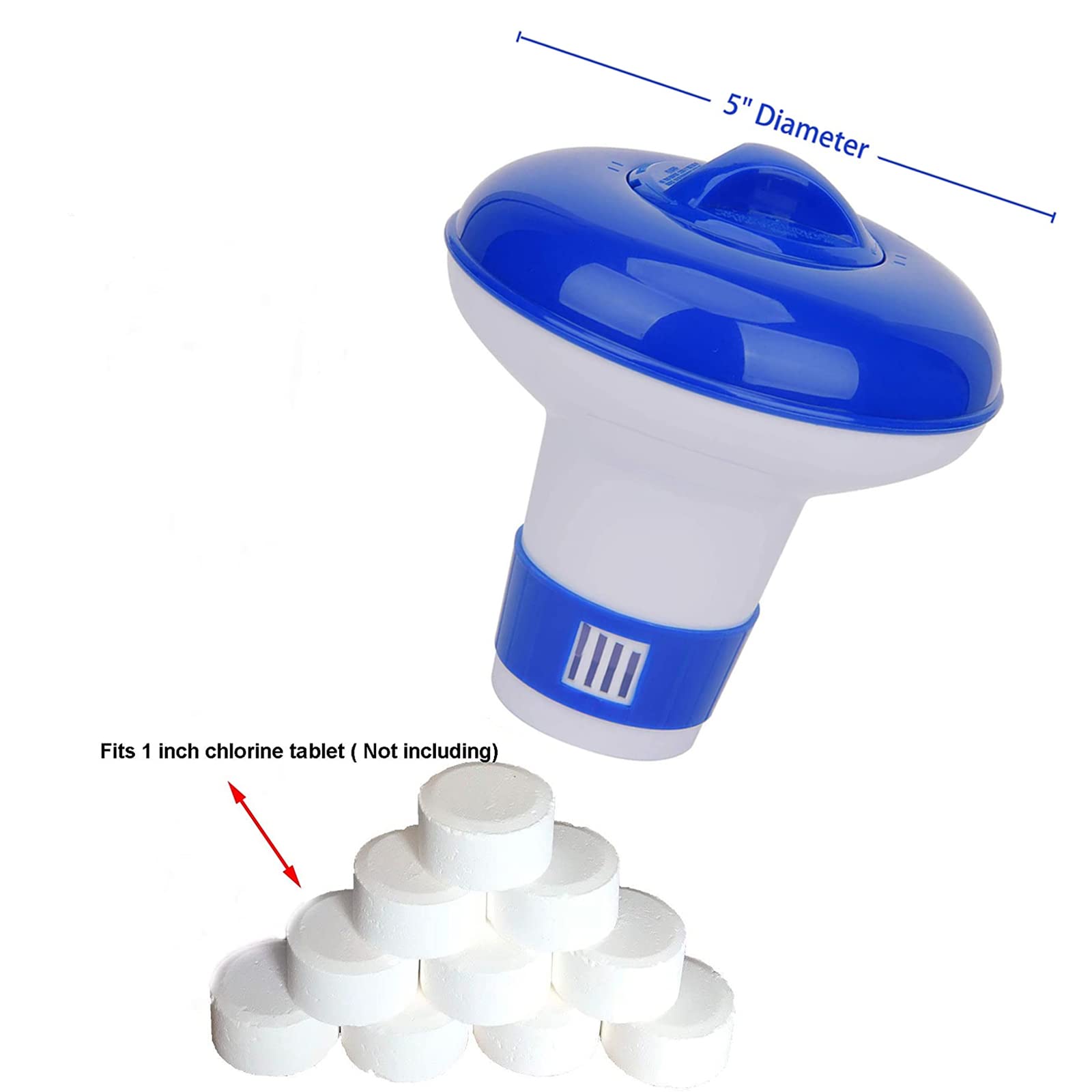 Merkia 1-inch tablet dispenser with twist-lock cap for secure dosing.