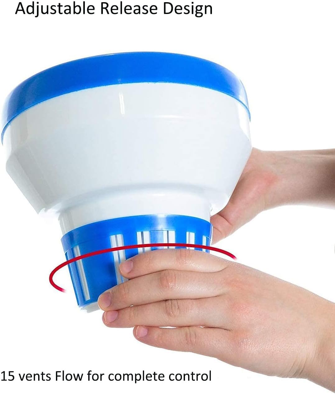 Merkia large-capacity dispenser holds four 3-inch tablets for fewer refills.