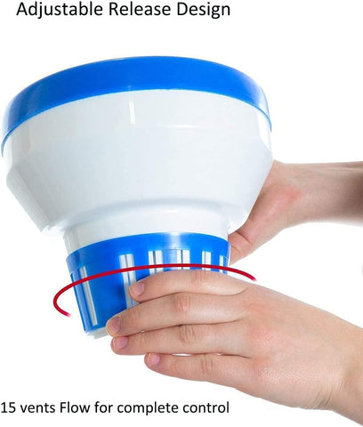Merkia large-capacity dispenser holds four 3-inch tablets for fewer refills.