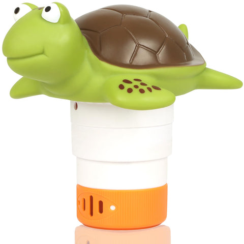  Merkia turtle design mini floating chlorine dispenser on water surface for easy pool dosing