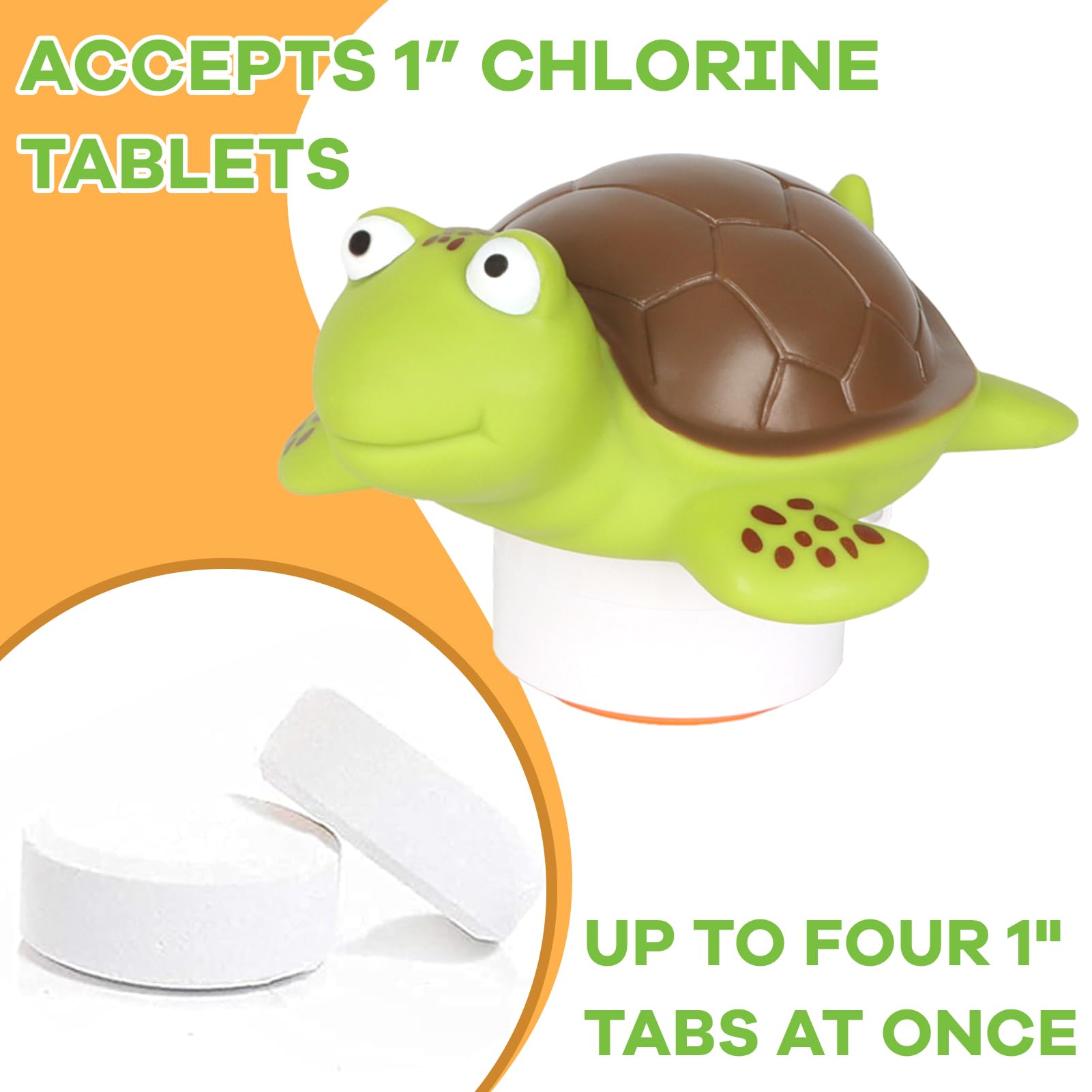  Merkia 1-inch tablet chlorine floater with turtle cap for steady release