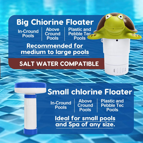 Merkia pool chlorine floater holds up to five 3-inch tablets for extended use