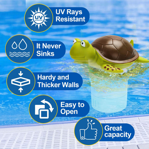 Merkia pool chlorine floater top vacuum design stays on surface during dispersion