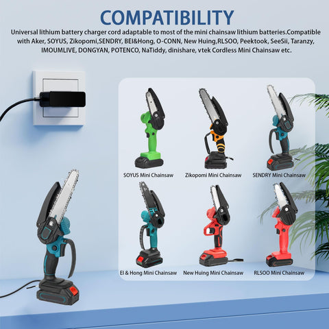 MEROM 21V charger output 750mA supports steady power for compact saw batteries