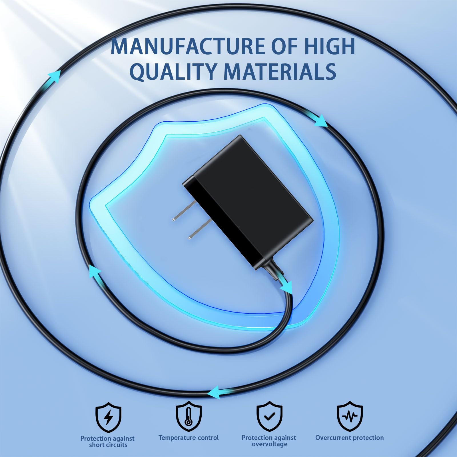 MEROM charger with a 2 m cable offers flexible placement during projects
