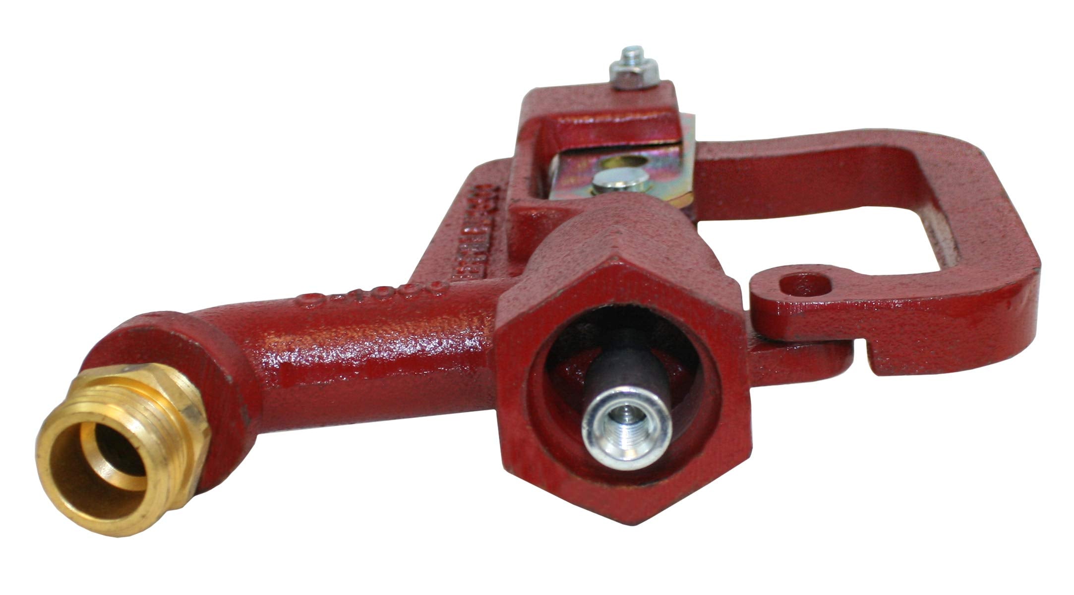 Merrill ANL121 yard hydrant red powder-coated finish resists corrosion.