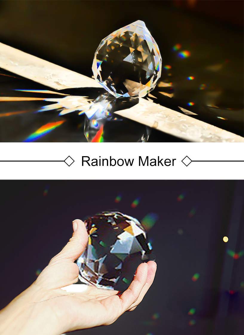 MerryNine Christmas tree crystal prisms deliver festive color and sparkle.
