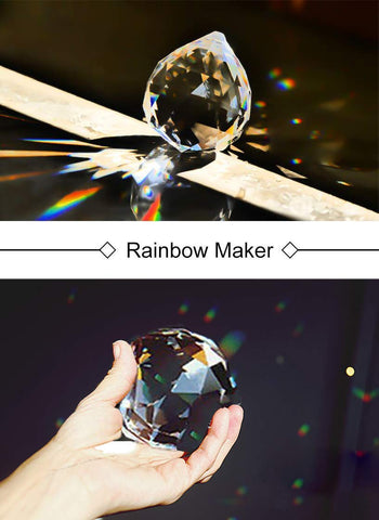 MerryNine Christmas tree crystal prisms deliver festive color and sparkle.