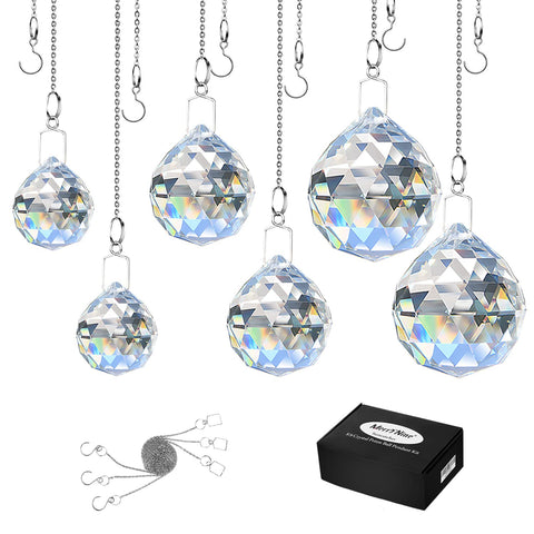MerryNine crystal ball prism 30mm rainbow show for sunny windows and cozy ambience
