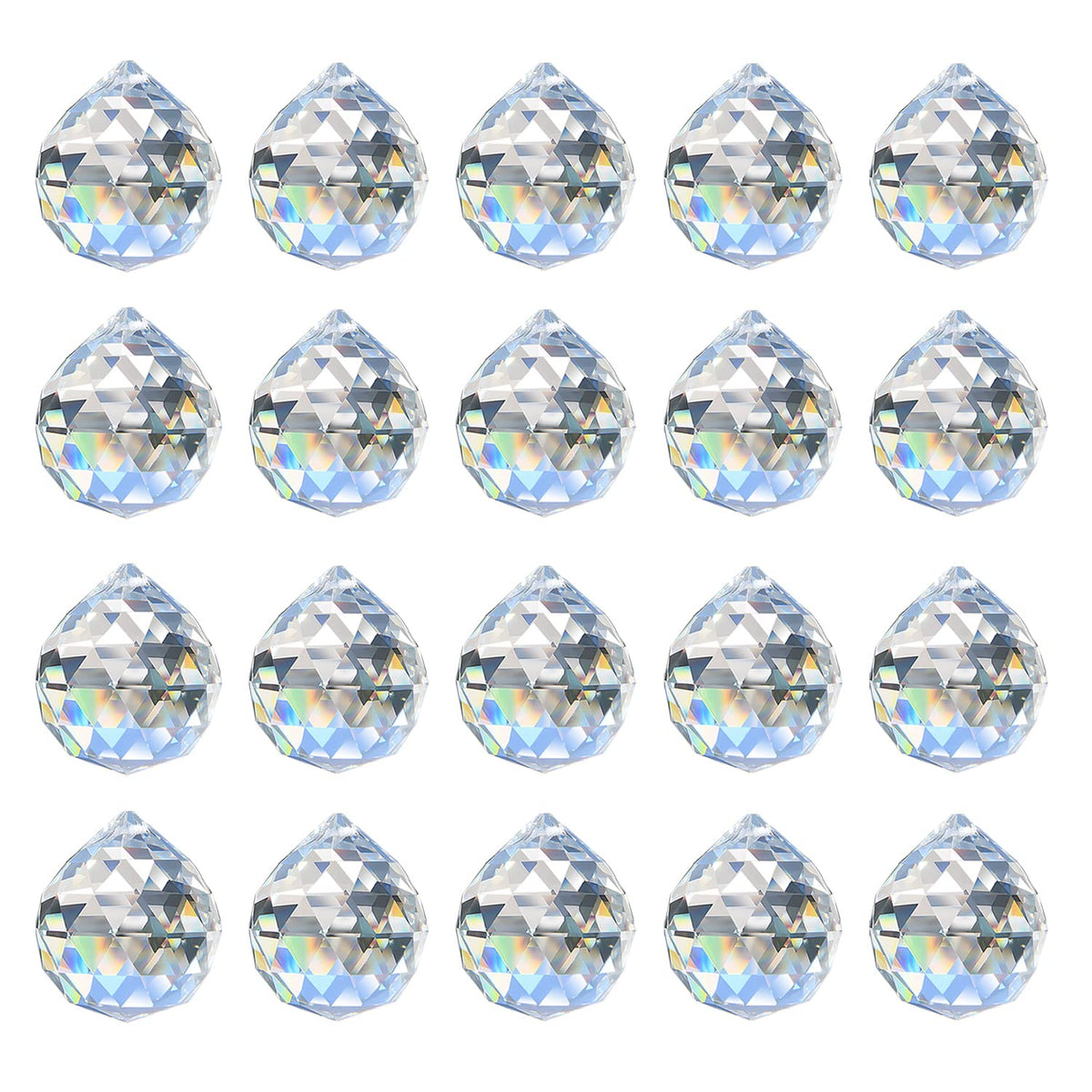 MerryNine crystal sun catcher with 20 prisms brightens windows with rainbows.