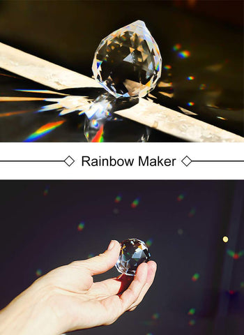 MerryNine window decor refracts sunlight for colorful ambience.