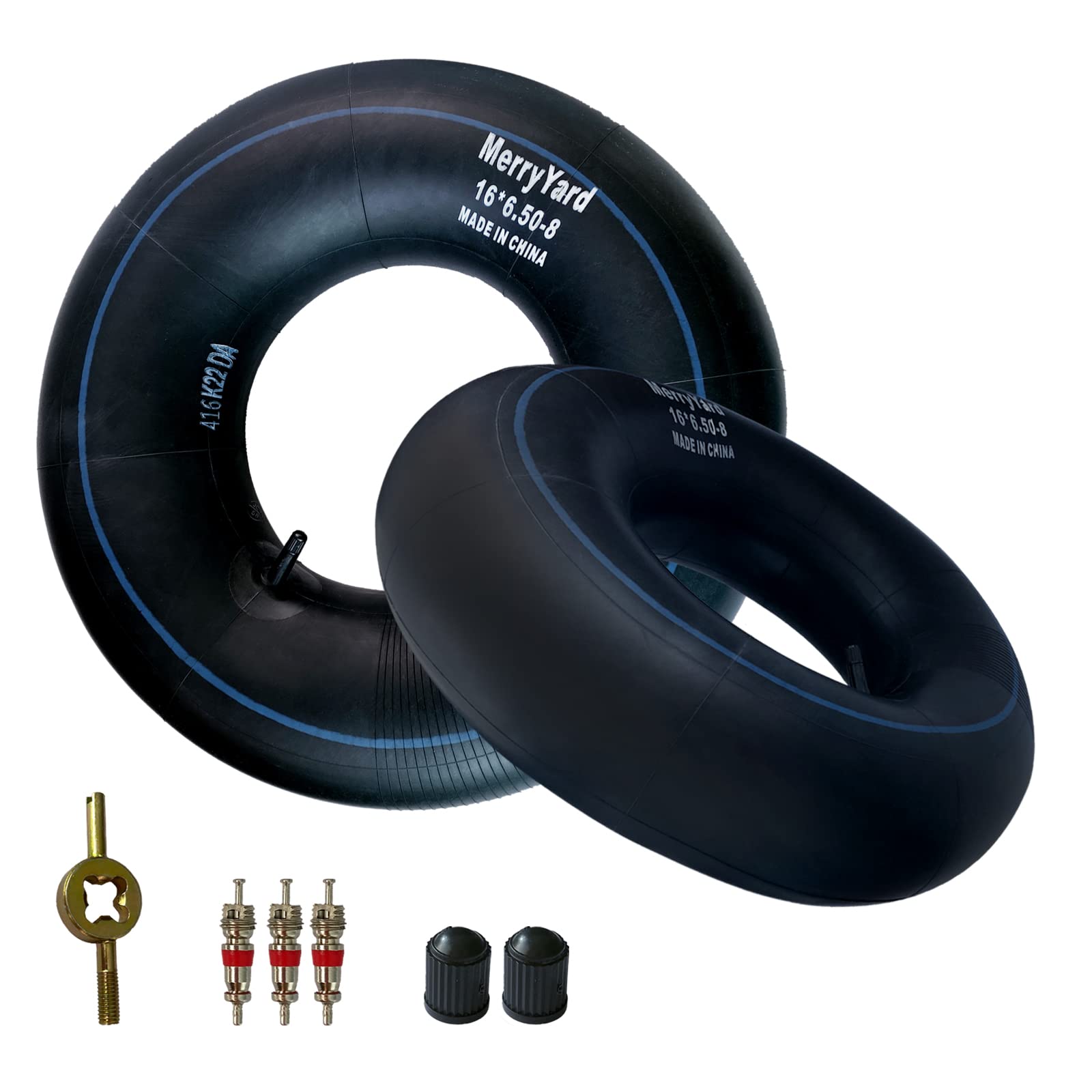 MerryYard inner tube for 16x6.50-8 with blue line and strong air retention