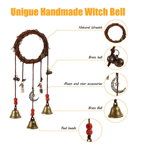 Mersdem hanging witch bell rustic ornament adds vintage charm to rooms
