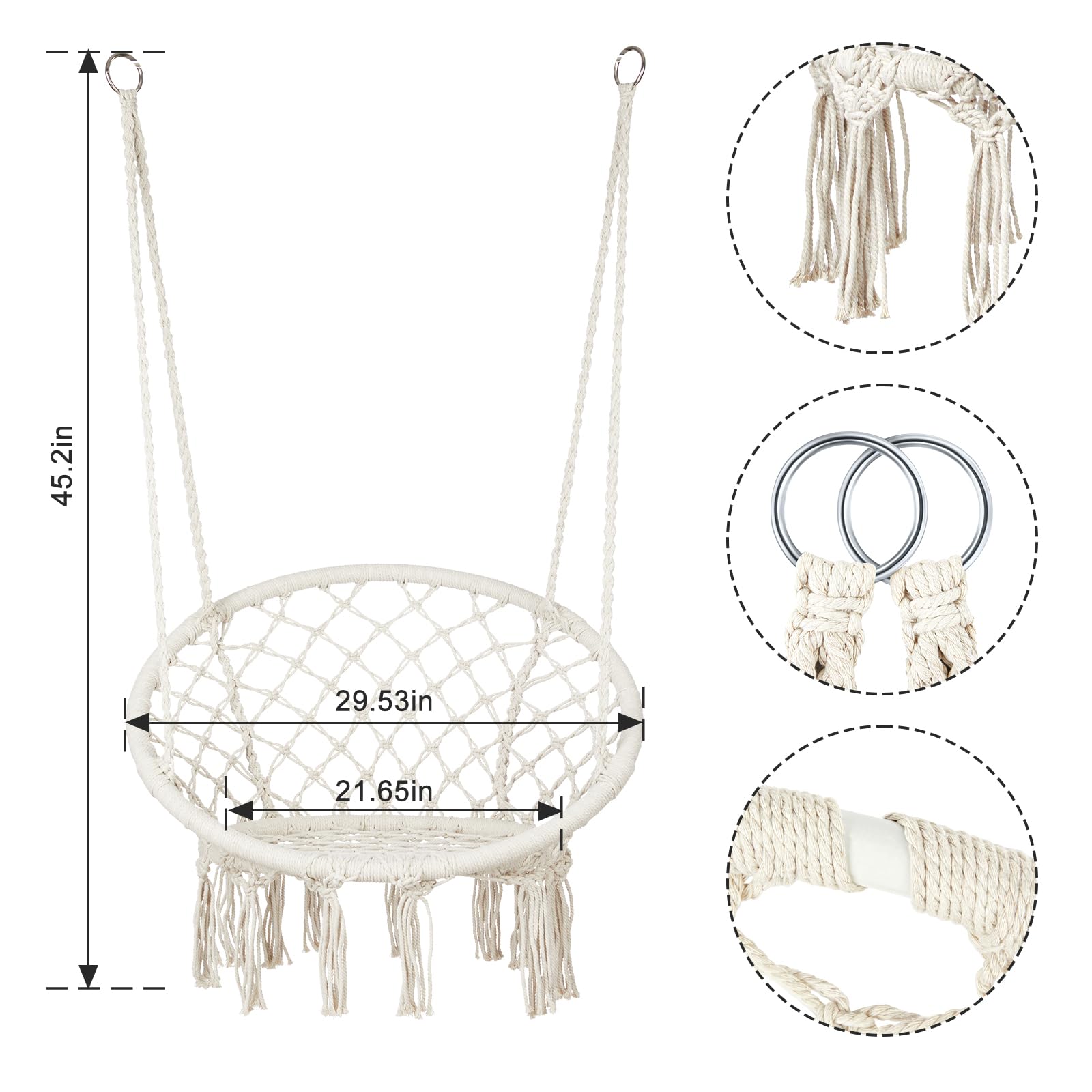 Mertonzo outdoor-ready swing in garden invites leisurely afternoons.