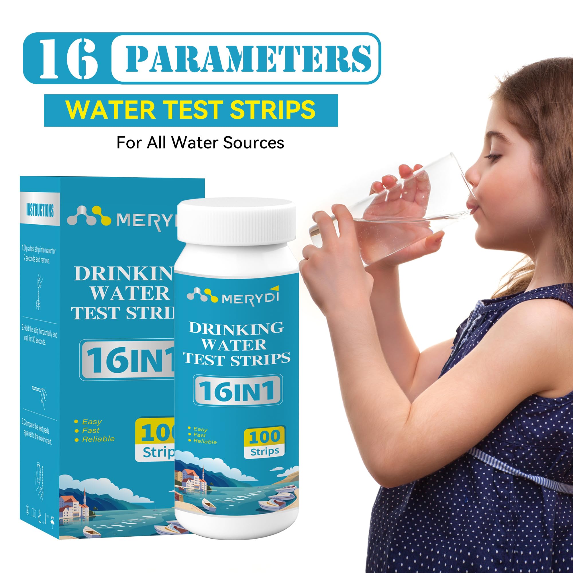 Merydi 100-count pack for ongoing water testing