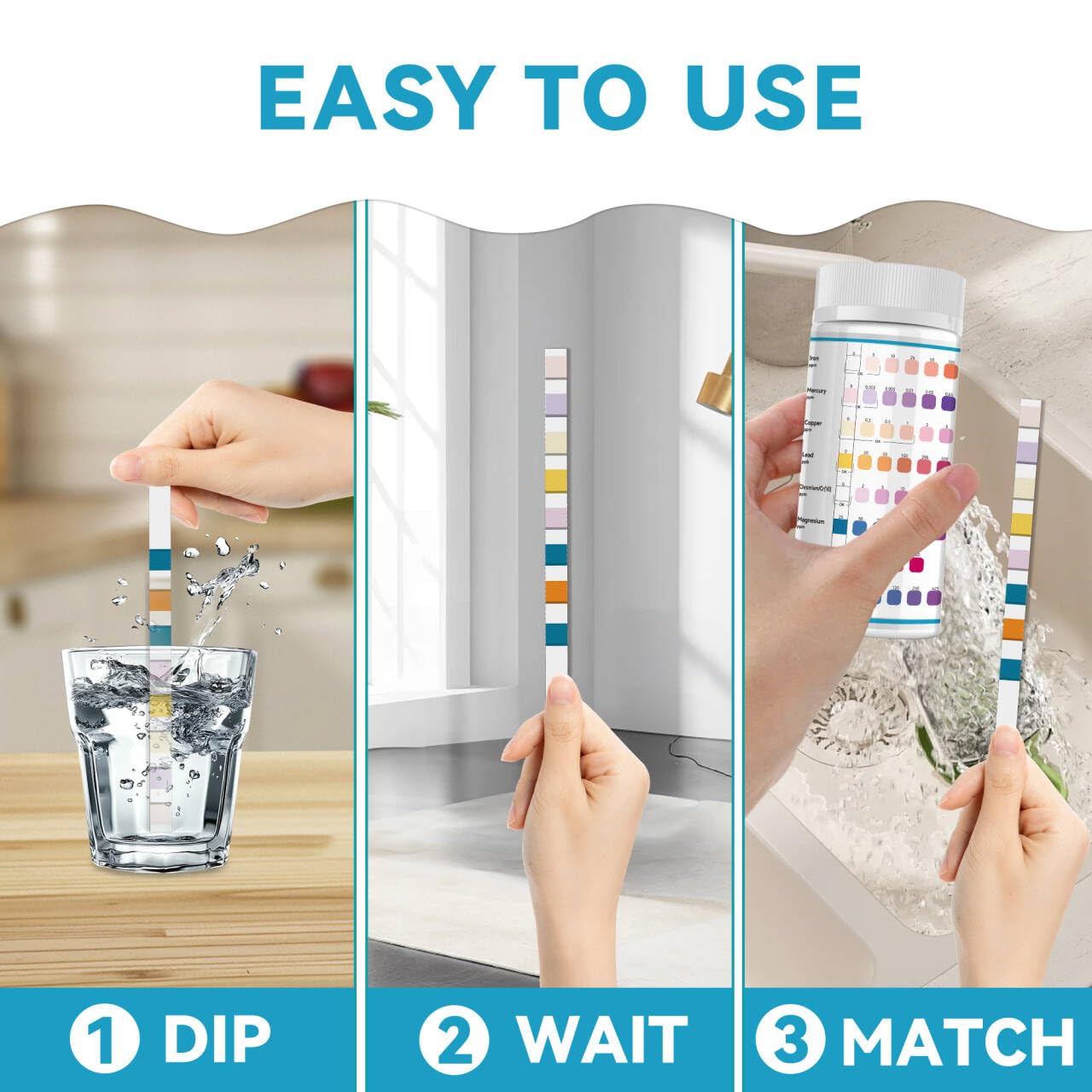 Merydi dip and read method for at-home water testing