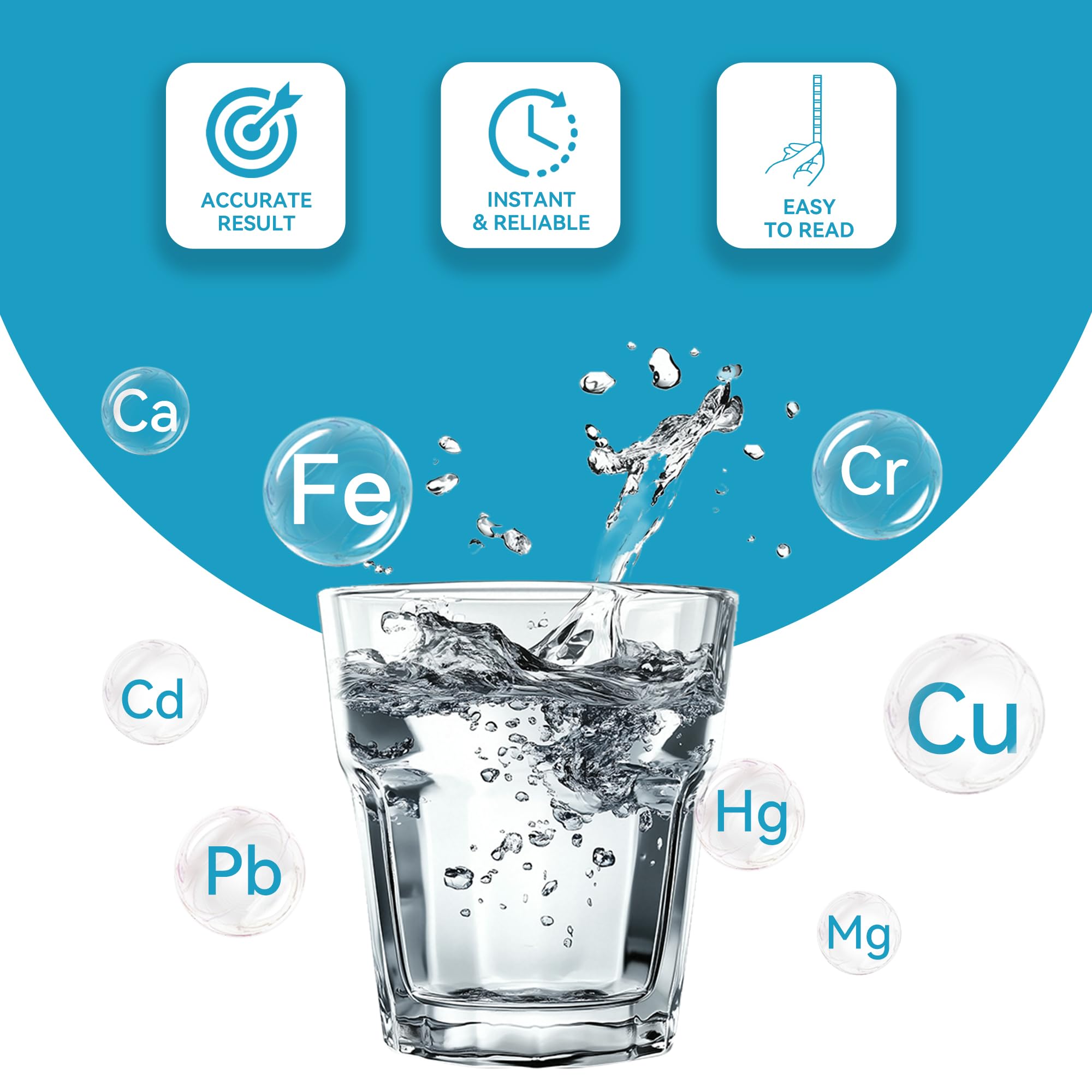 Merydi home water testing kit for drinking and tap water use