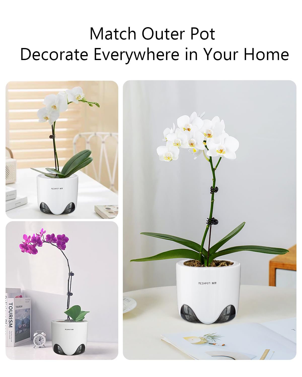 Meshpot indoor-outdoor use with drainage-ready design.
