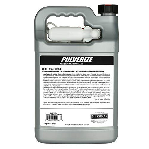 Messinas Pulverize spray action on a driveway for rapid weed kill.