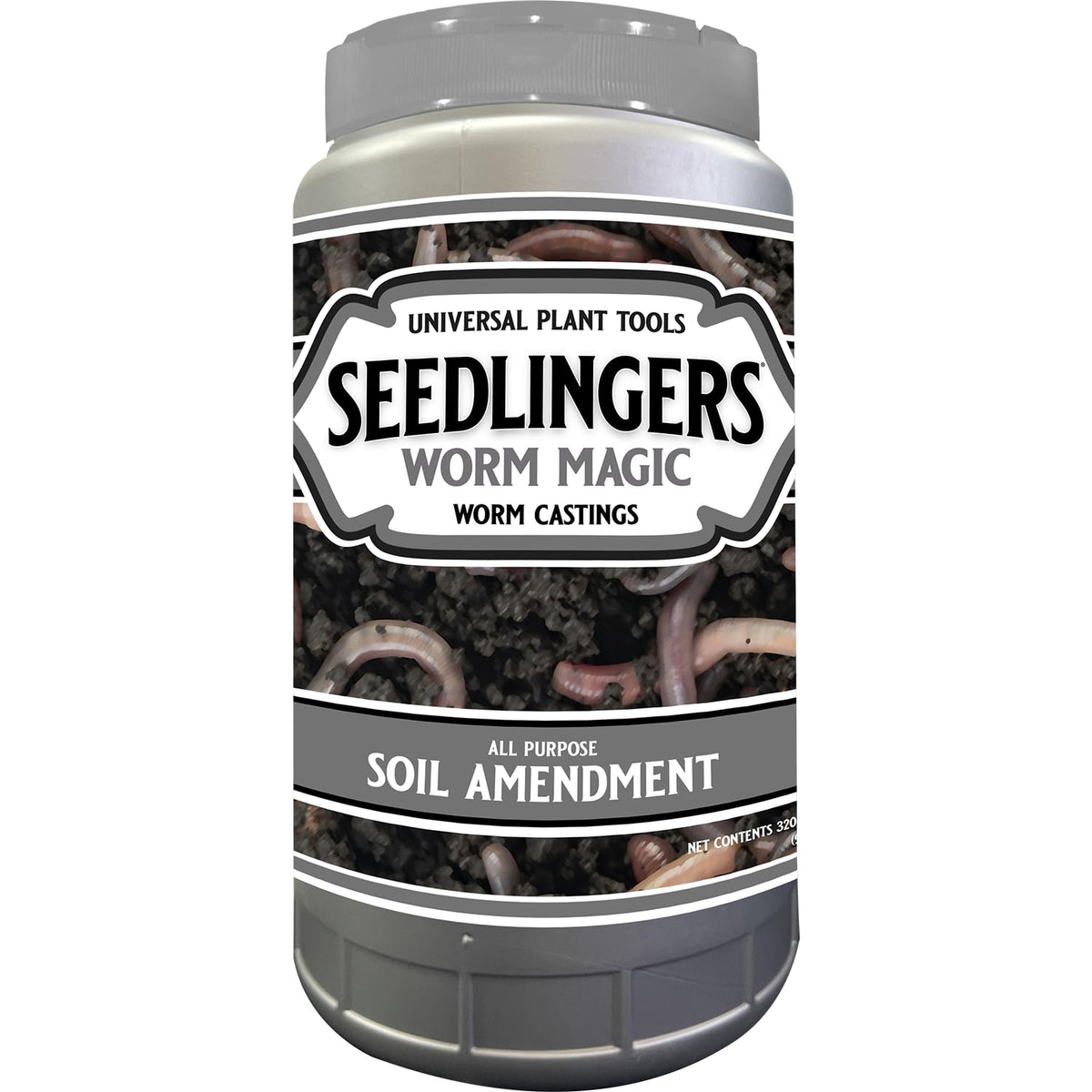 Messinas Seedlingers Worm Magic 2.5 lb bag boosts soil fertility for healthier plants.