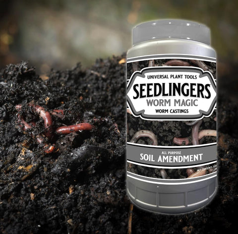 Messinas Seedlingers Worm Magic improves soil texture for robust root growth.