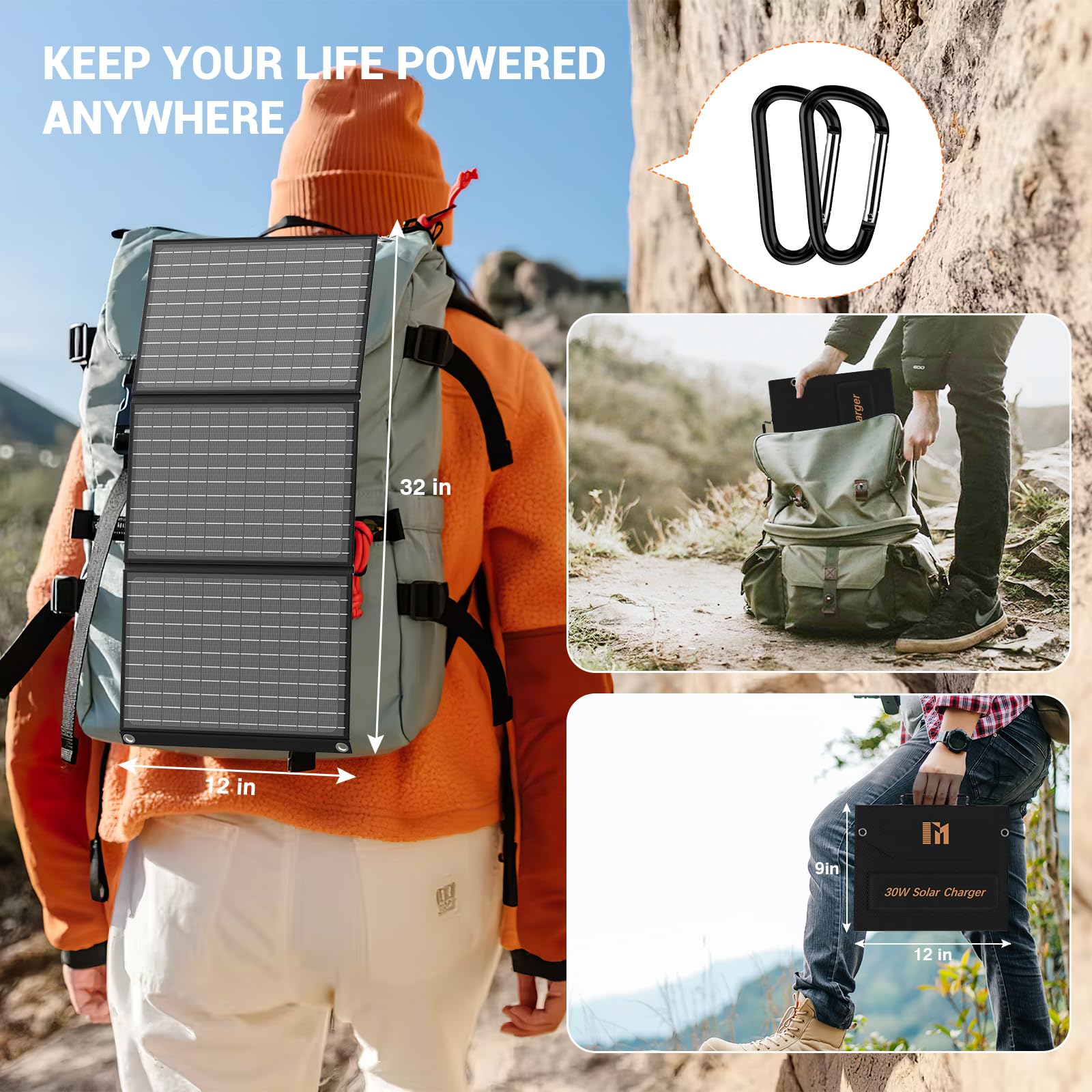 Mesuvida 30W solar panel parallel and series connection for higher output