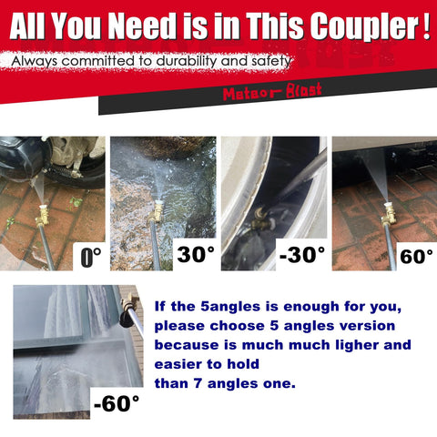 Meteor Blast Pivoting Coupler in use helps clean gutters and undercarriages more efficiently.