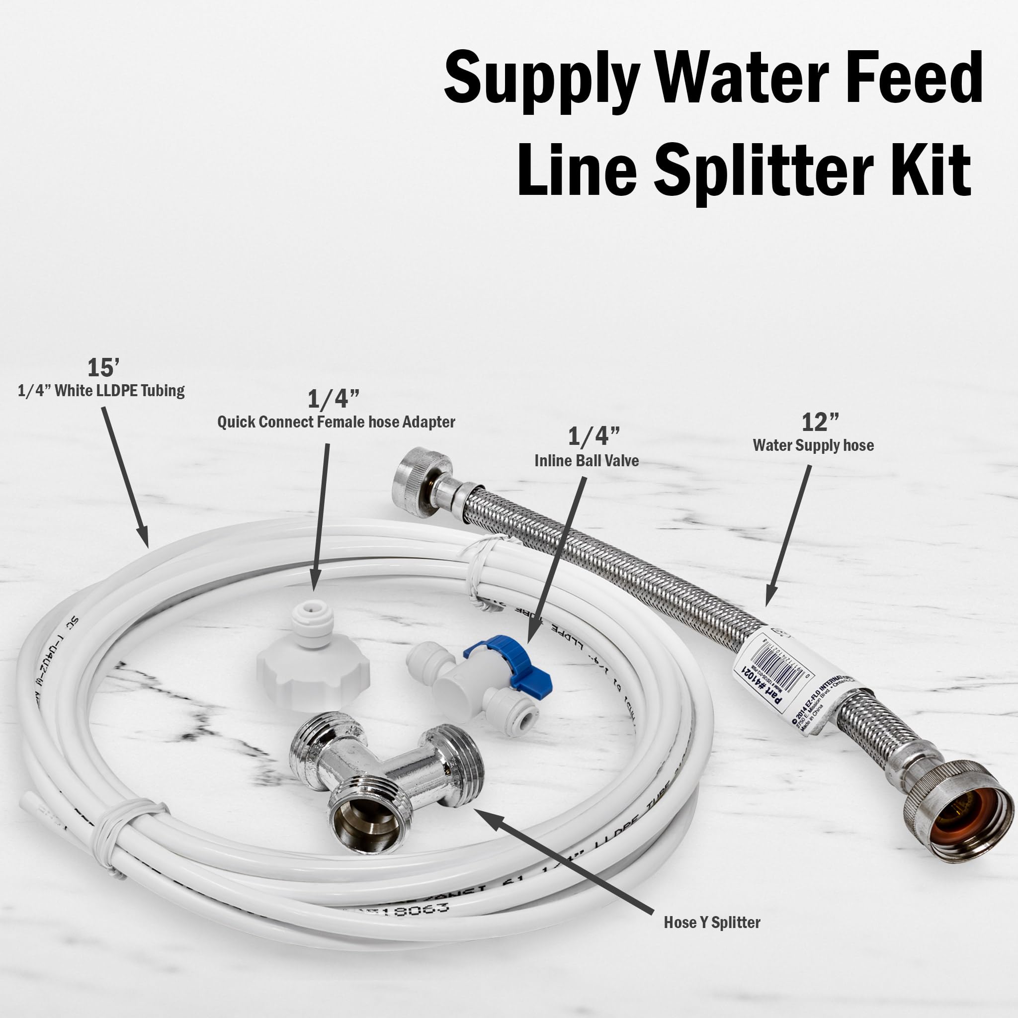 Metpure quick connect female adapter allows easy, tool-free installation.