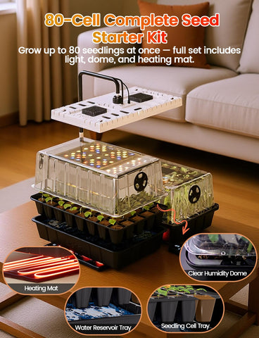 MetryGrow adjustable 16-inch light stand maintains even height as plants grow