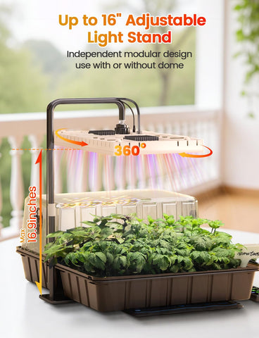 MetryGrow heavy-duty trays resist warping for long-lasting propagation