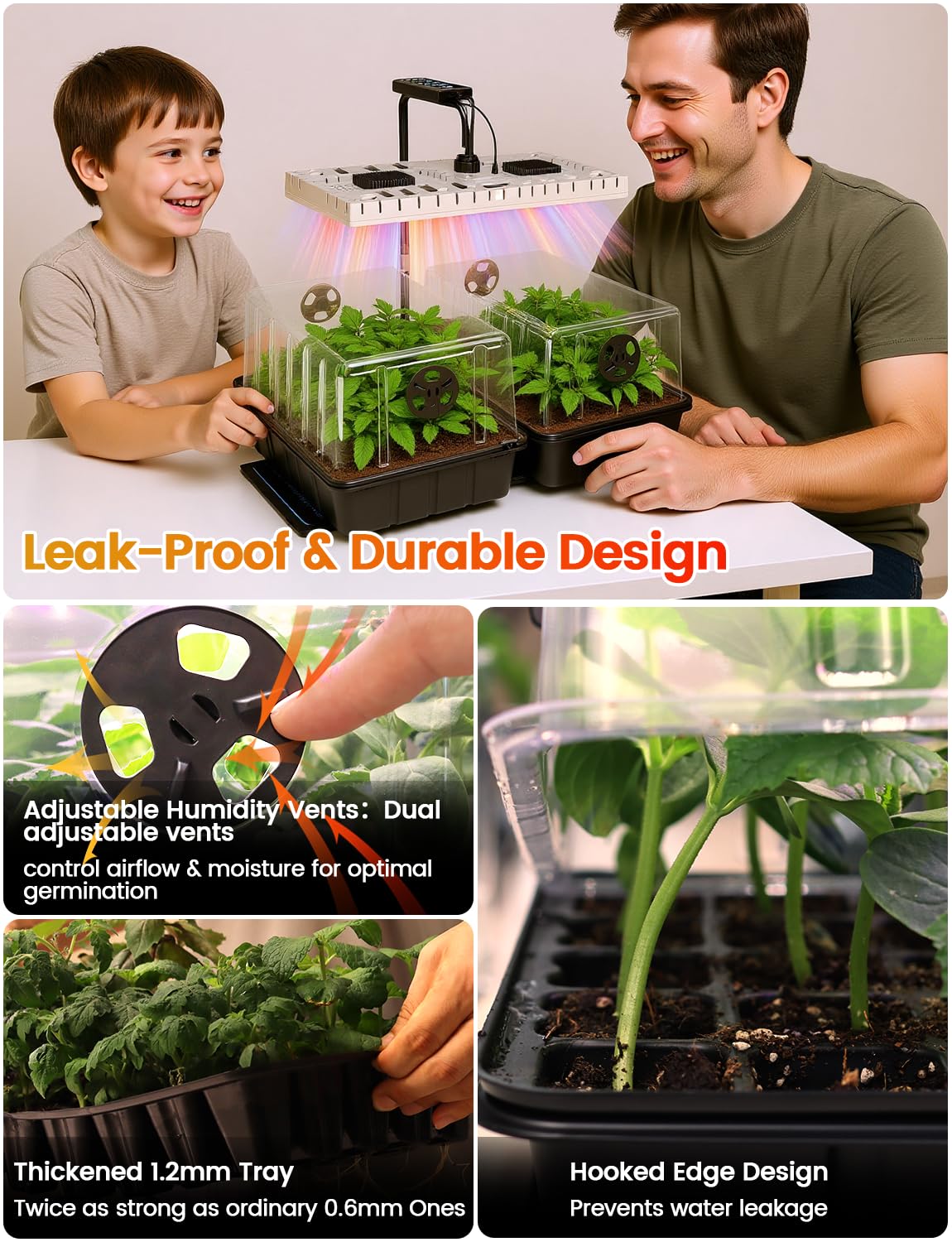 MetryGrow humidity dome creates a stable microclimate for seeds