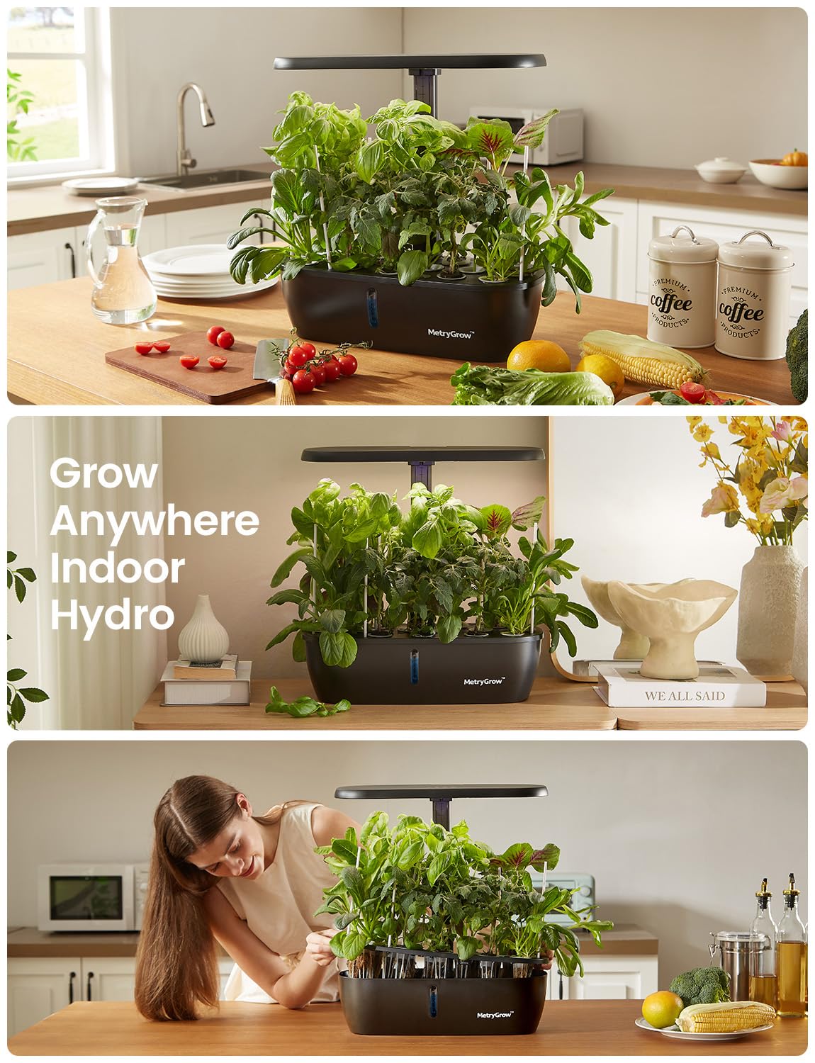 MetryGrow MG-15 adjustable stand fits compact spaces.