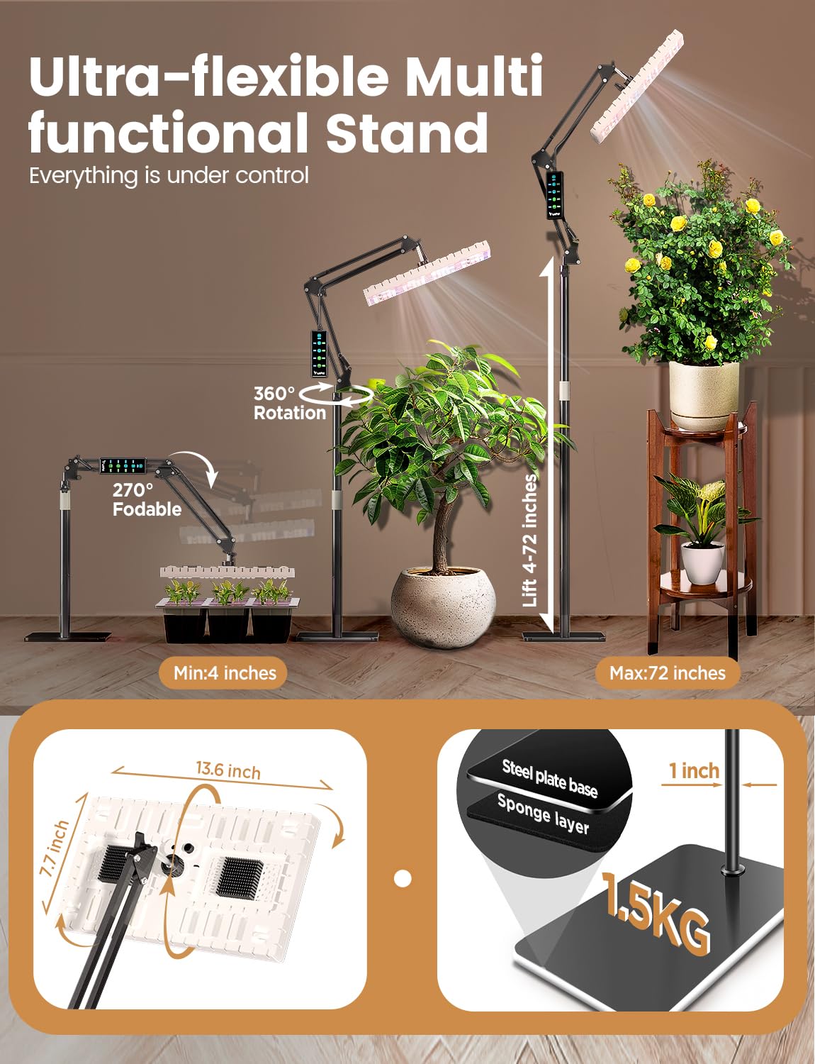 MetryGrow sleek design blends with home decor for indoor gardening.