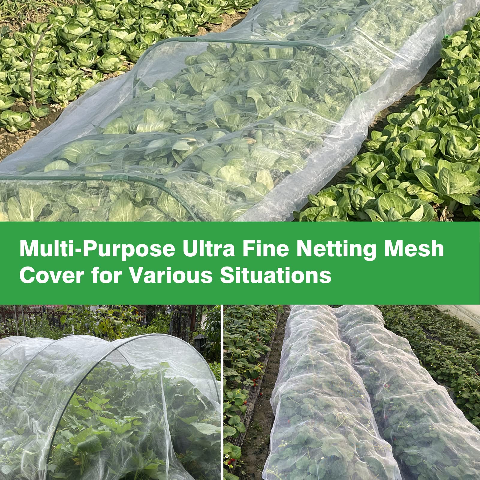 Meuallikit greenhouse netting provides protection while letting sun through.