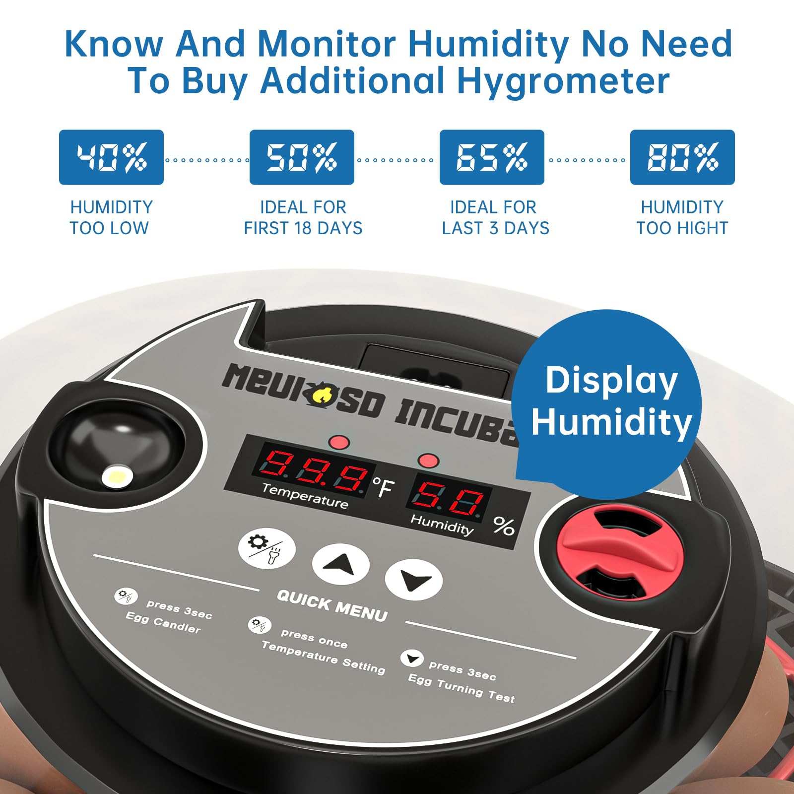 Meuiosd incubator automatic turner mimics hen rotation for even development.