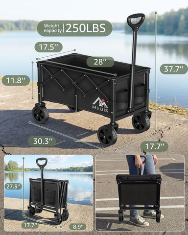 MEUIS collapsible wagon assembled and ready to roll