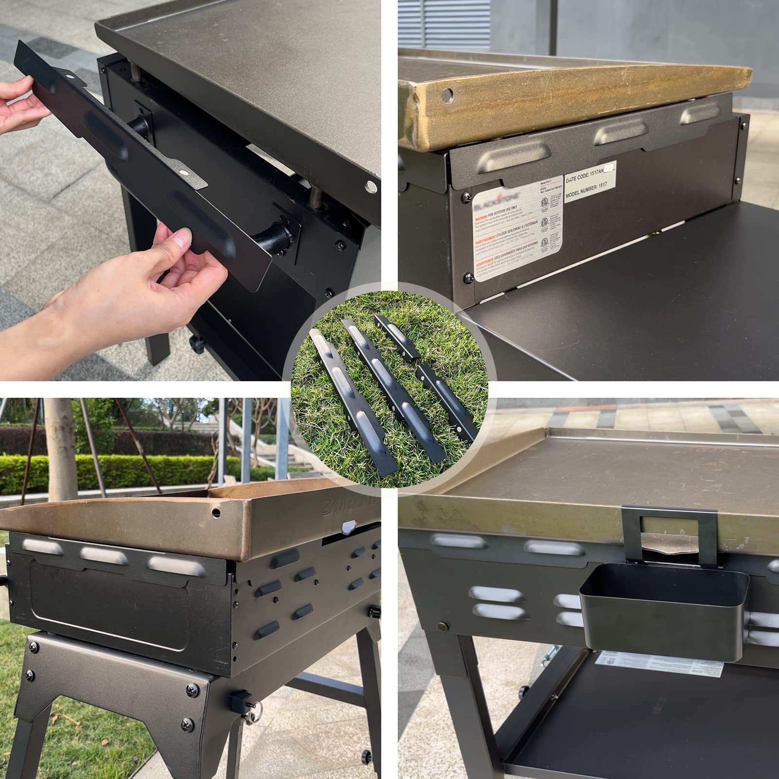 MeWeBlue wind guards seal gaps to concentrate grill flame