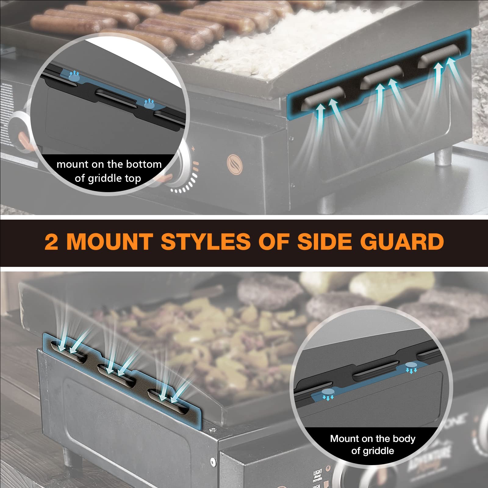 MeWeBlue magnetic wind guard setup demonstrates quick tool-free installation