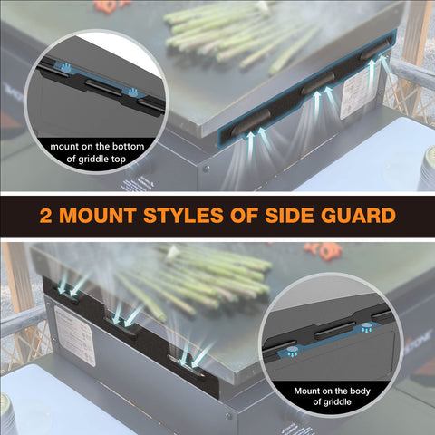 Close-up of magnetic attachment for MeWeBlue wind guards enabling quick setup.