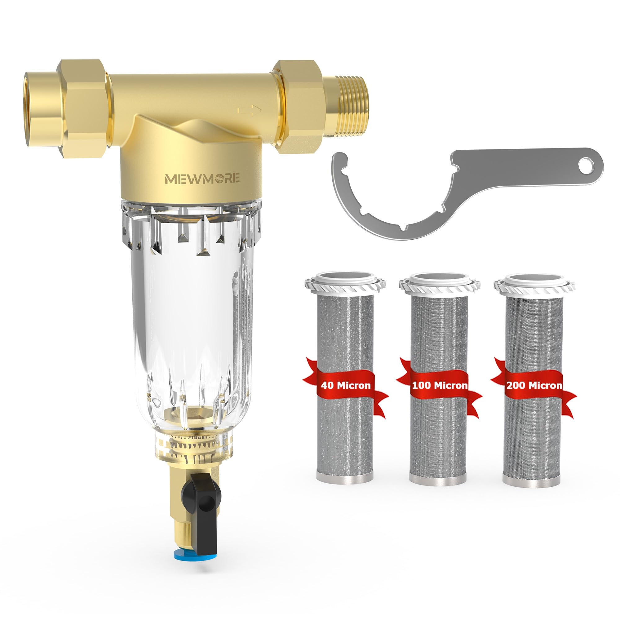 MewMore GFC40 GHT connector enables easy inline filtration on hoses.