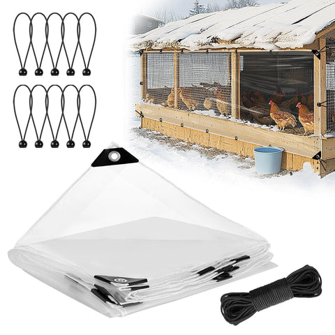 MEWTOGO winter top view chicken coop cover protects from rain and snow