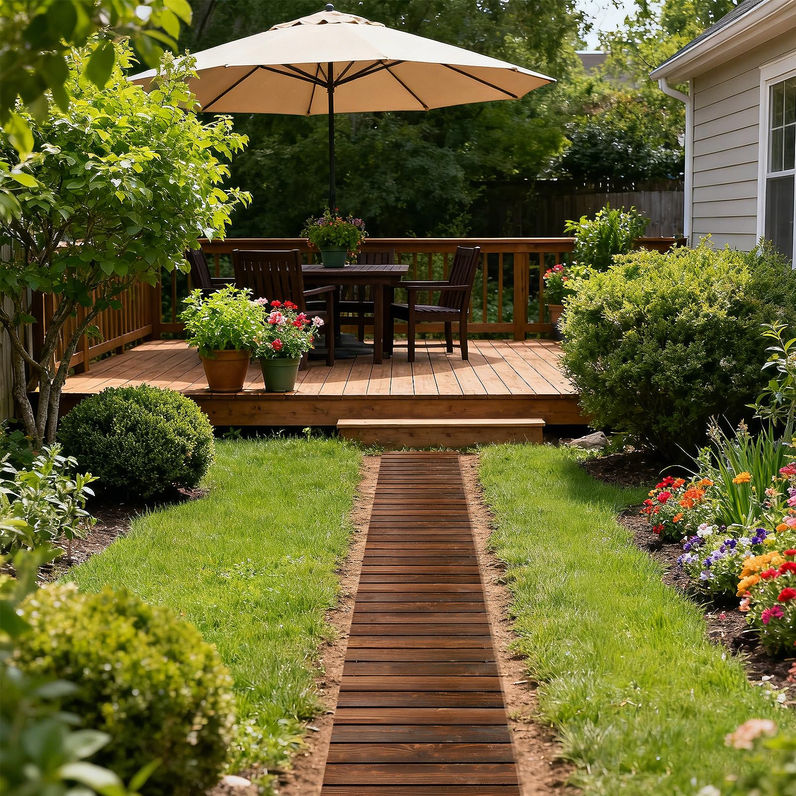 MEWTOGO easy-clean pathway quick hose-down after outdoor activity