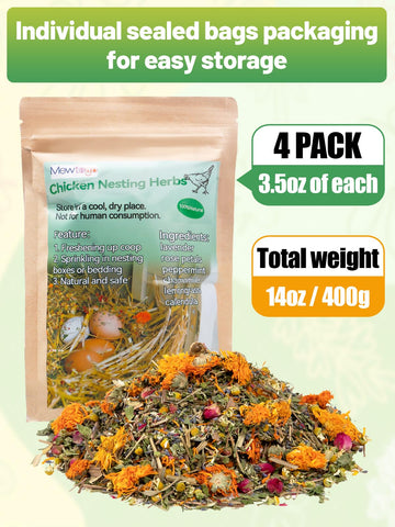 MEWTOGO easy-scatter-for-nesting-bedding shows quick use in coop.