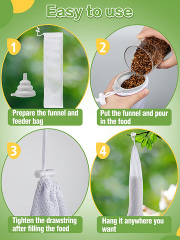 MEWTOGO feeder mesh detail shows airflow and seed freshness