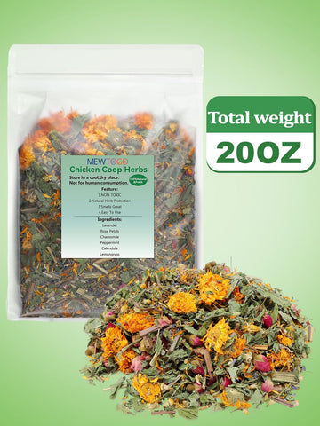 MEWTOGO natural air-dried herbs safe for daily use around chickens and ducks.