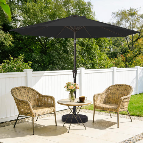 Push-button tilt on MEWAY umbrella for adjustable shade positions