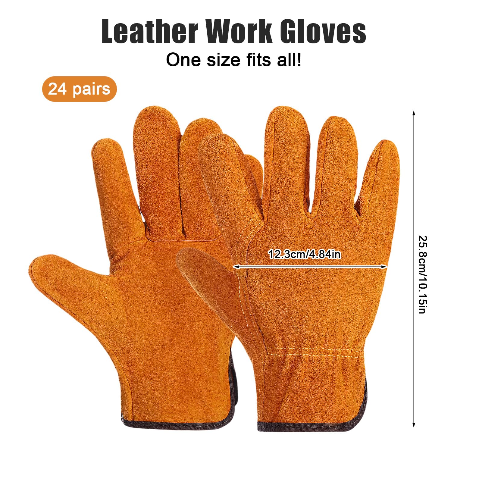 Meyeyaia cowhide gardening gloves in yellow protect hands while pruning