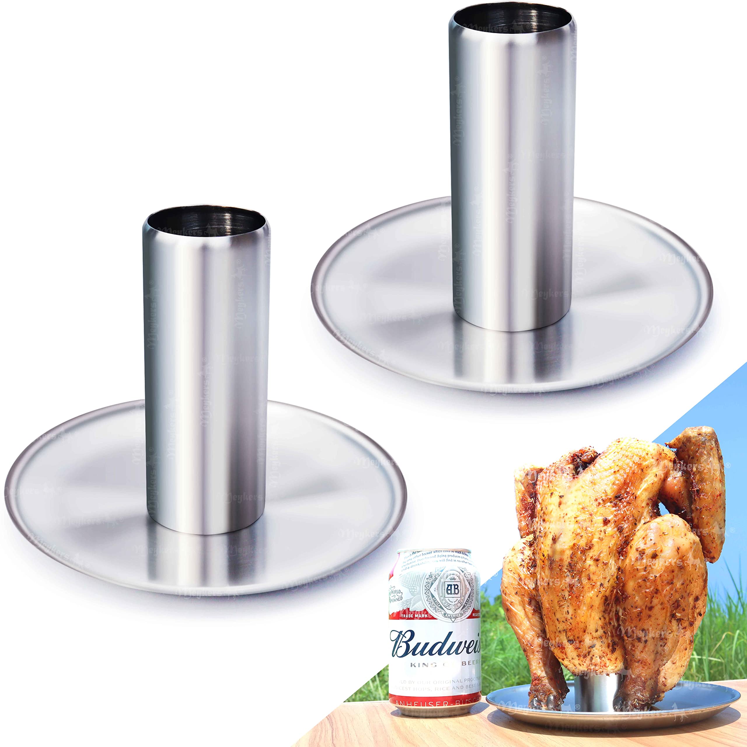 Meykers beer-can chicken holder vertical roaster for grill or oven